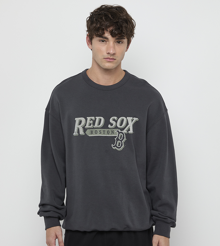 سويتشيرت بطبعة وقبة مستديرة 