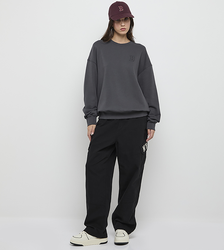 Printed Crew Neck Sweatshirt
