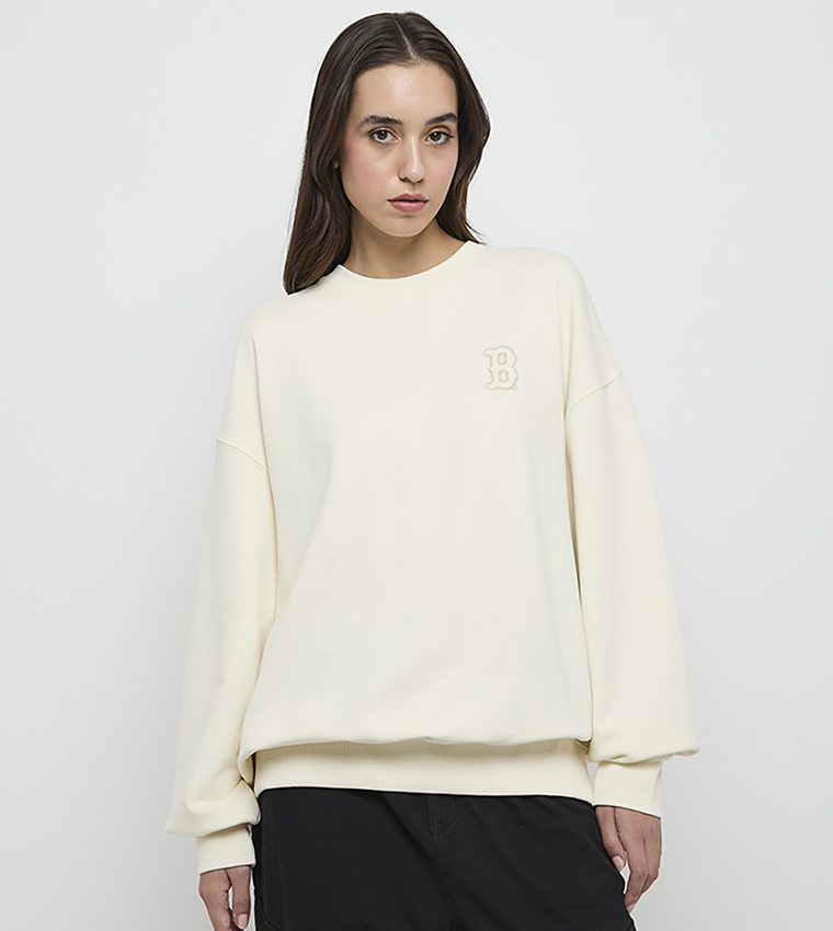 MLB  Sweatshirts - Cream Sweatshirts