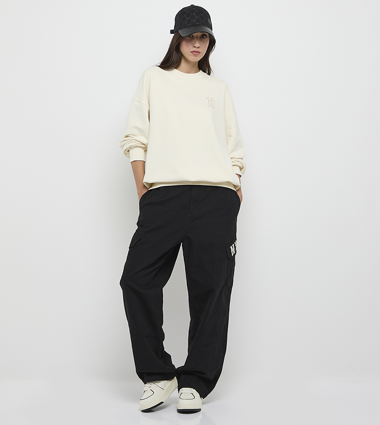 MLB  Sweatshirts - Cream Sweatshirts