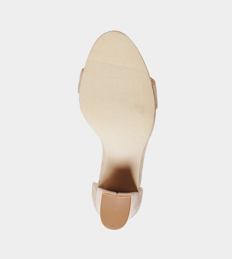 BEELLA Ankle Strap Block Heel Sandals