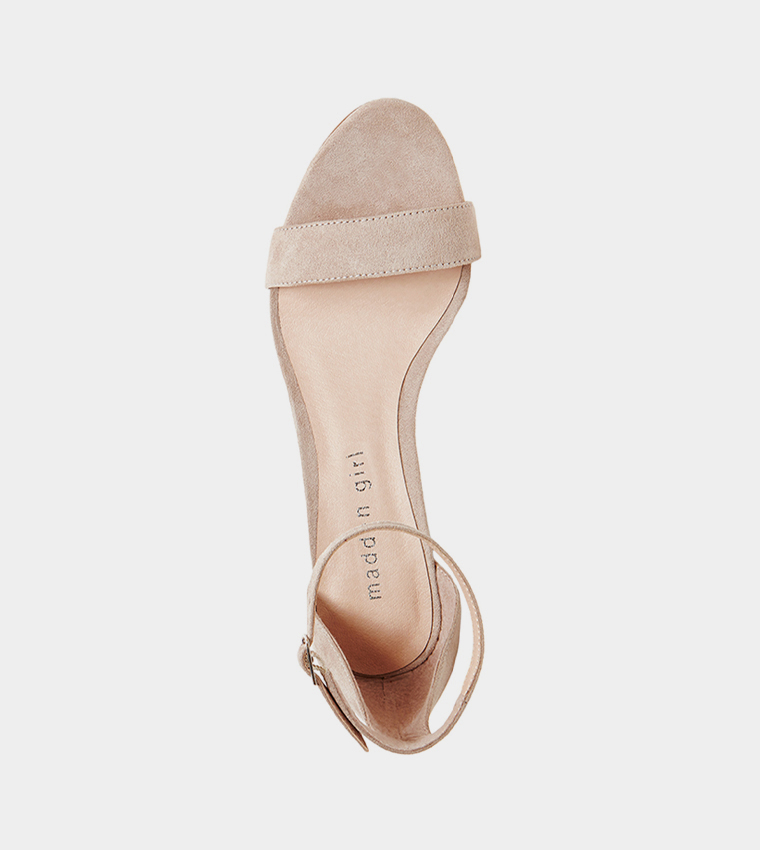 BEELLA Ankle Strap Block Heel Sandals