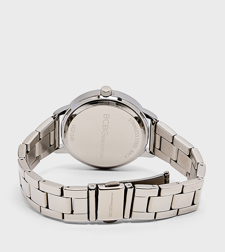 Studded Dial Metal Strap Analog Watch