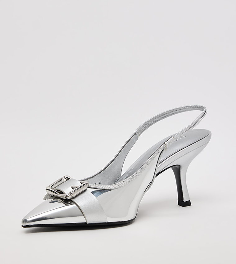 حذاء كعب أنيتا بمقدمة مدببة سليب اون