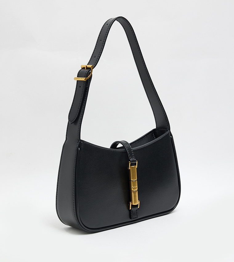 CESIA Metal Accent Shoulder Bag