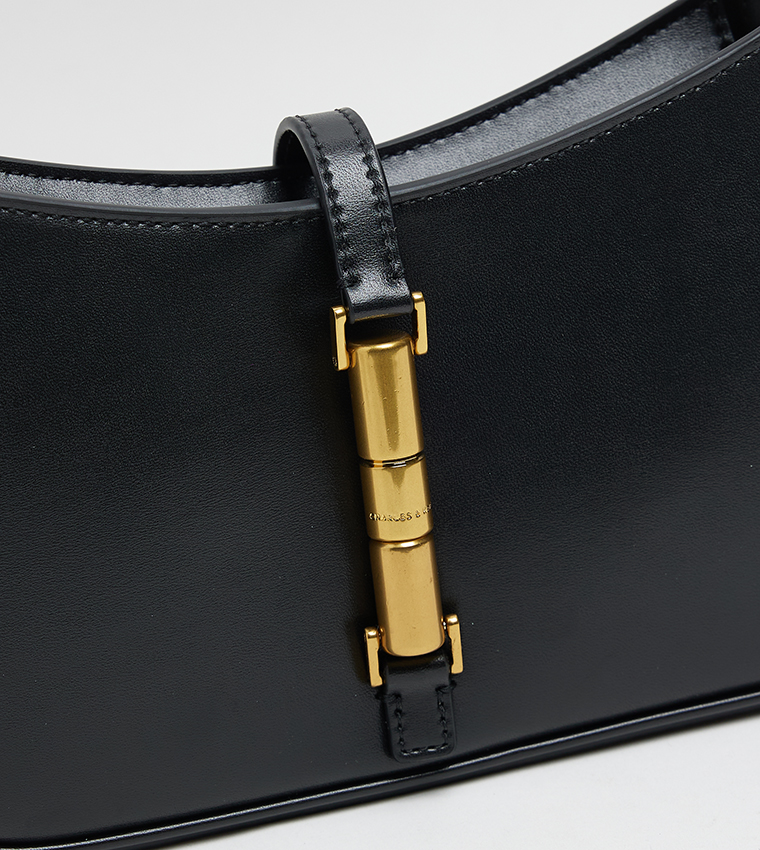 CESIA Metal Accent Shoulder Bag