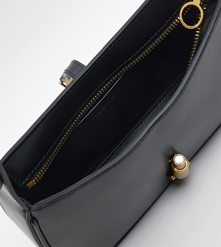 CESIA Metal Accent Shoulder Bag