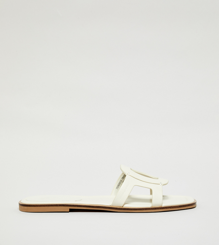 Charles & Keith  Flat Sandals - Off White Flat Sandals