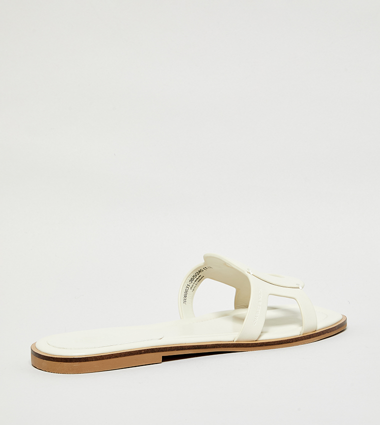 Charles & Keith  Flat Sandals - Off White Flat Sandals