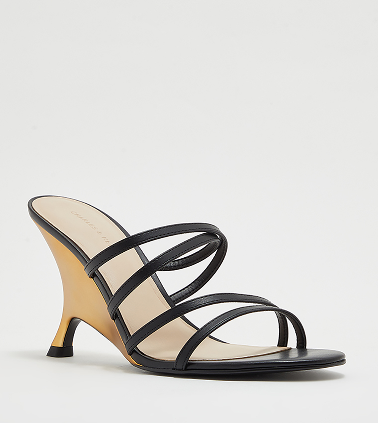 Strappy Sculptured Heel Sandals