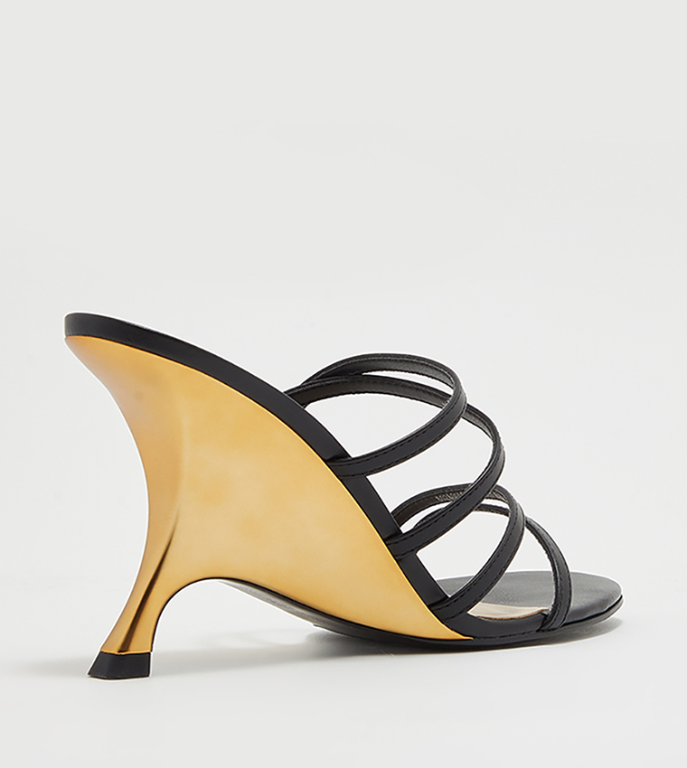Strappy Sculptured Heel Sandals