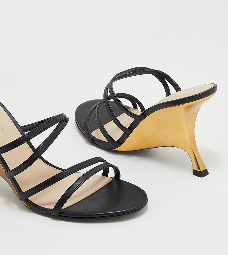 Strappy Sculptured Heel Sandals