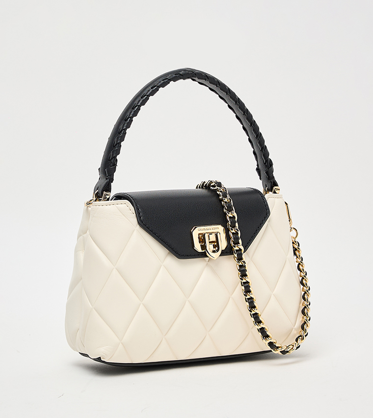 ARWEN Quilted Braided-Strap Shoulder Bag