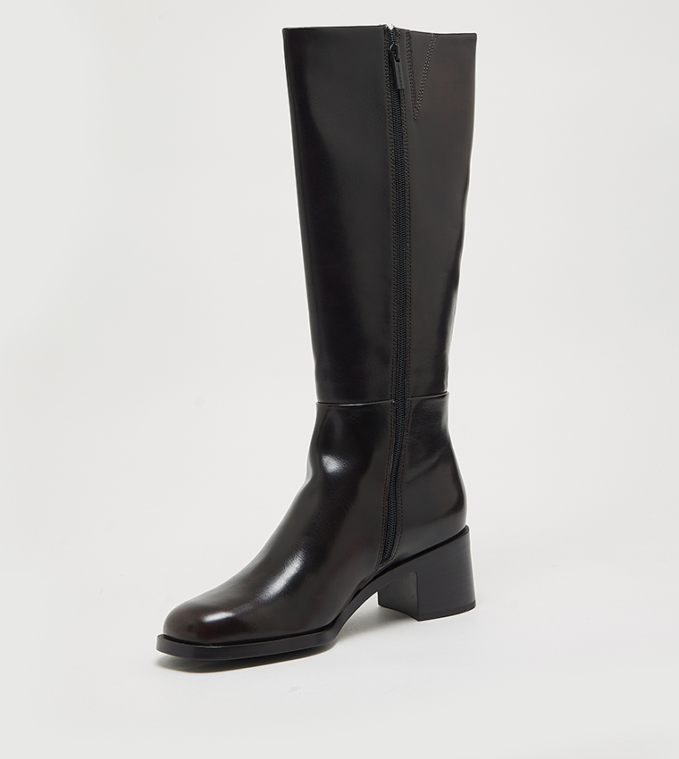 Louise Block Heel Knee-High Boots