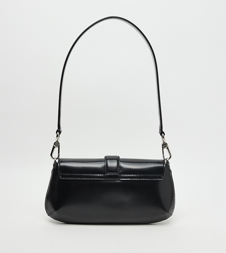 GABINE Glossy Leather Shoulder Bag