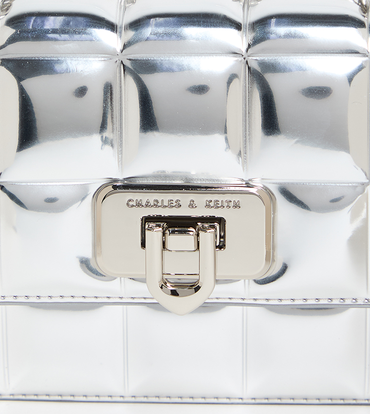 Metallic Quilted Convertible Crossbody Bag