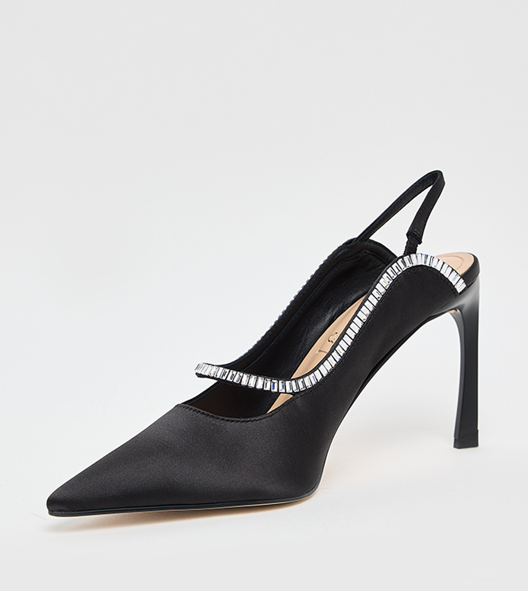 Embellished Slingback Pumps