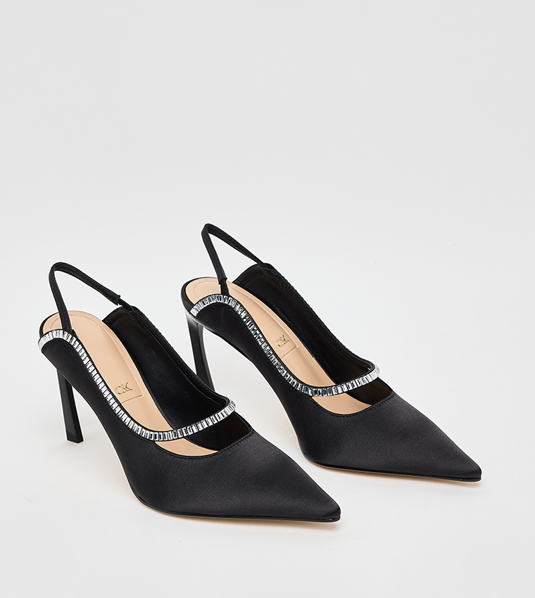 Embellished Slingback Pumps