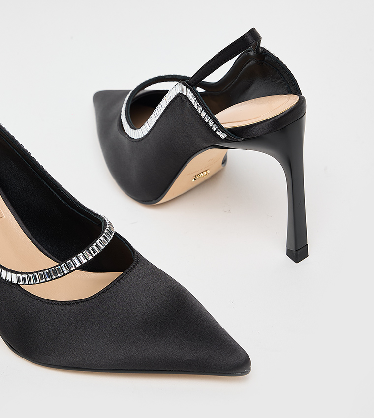 Embellished Slingback Pumps