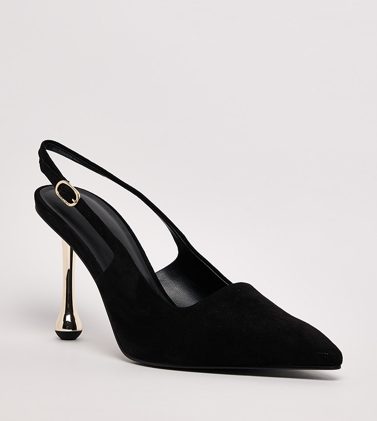 حذاء كعب بحزام خلفي