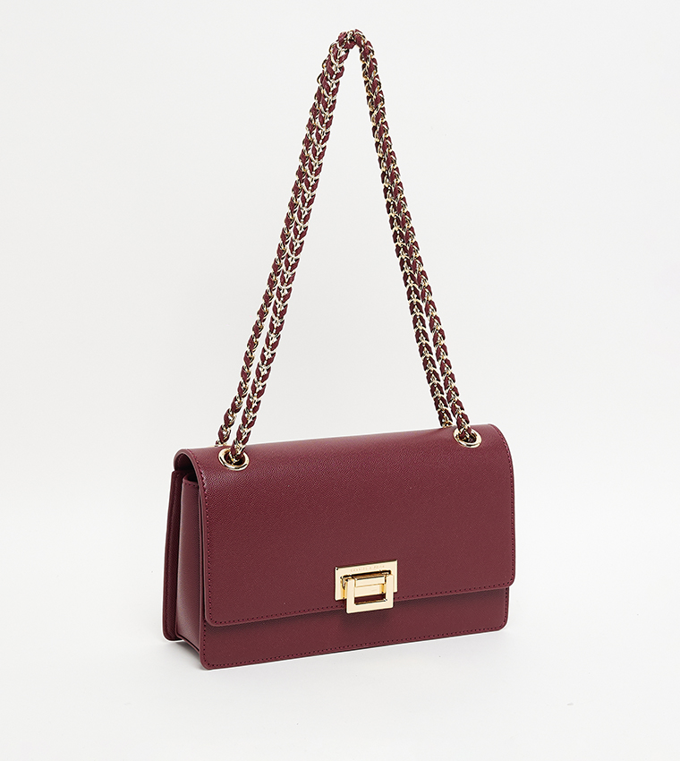 EVERLINE Textured Flap Shoulder Bag