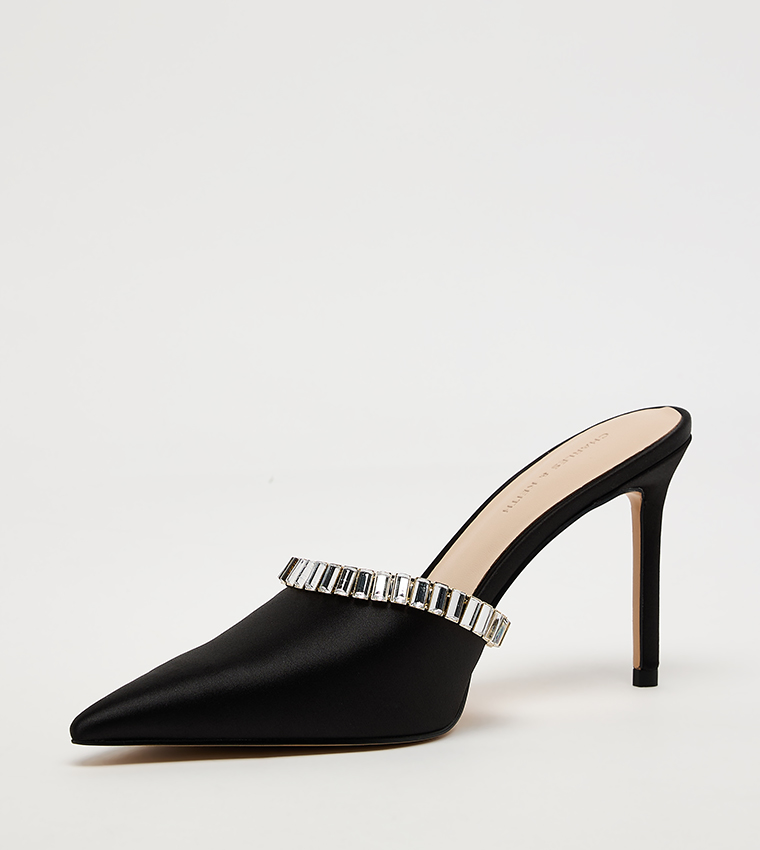 Crystal Detail Mule Pumps