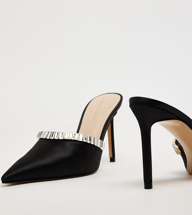 Crystal Detail Mule Pumps