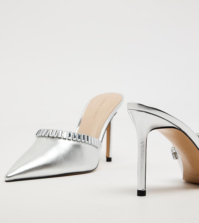 Crystal Detail Mule Pumps