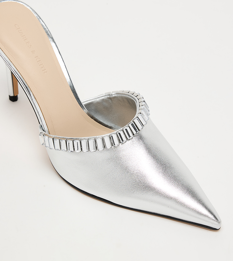 Crystal Detail Mule Pumps