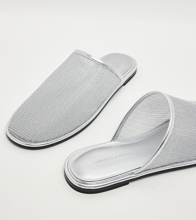 Mesh High-Vamp Flat Mules
