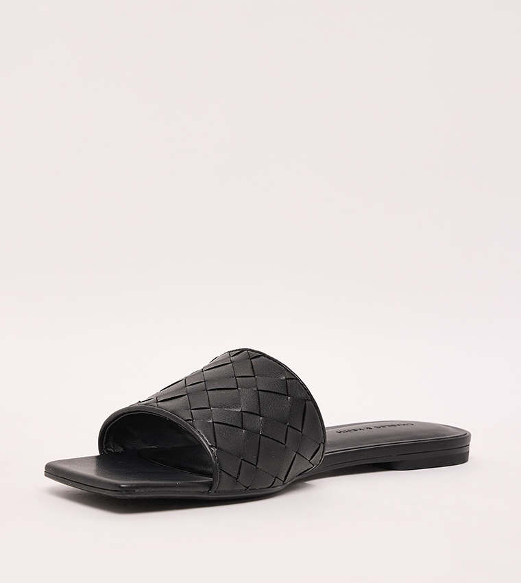 Woven Strap Flat Sandals