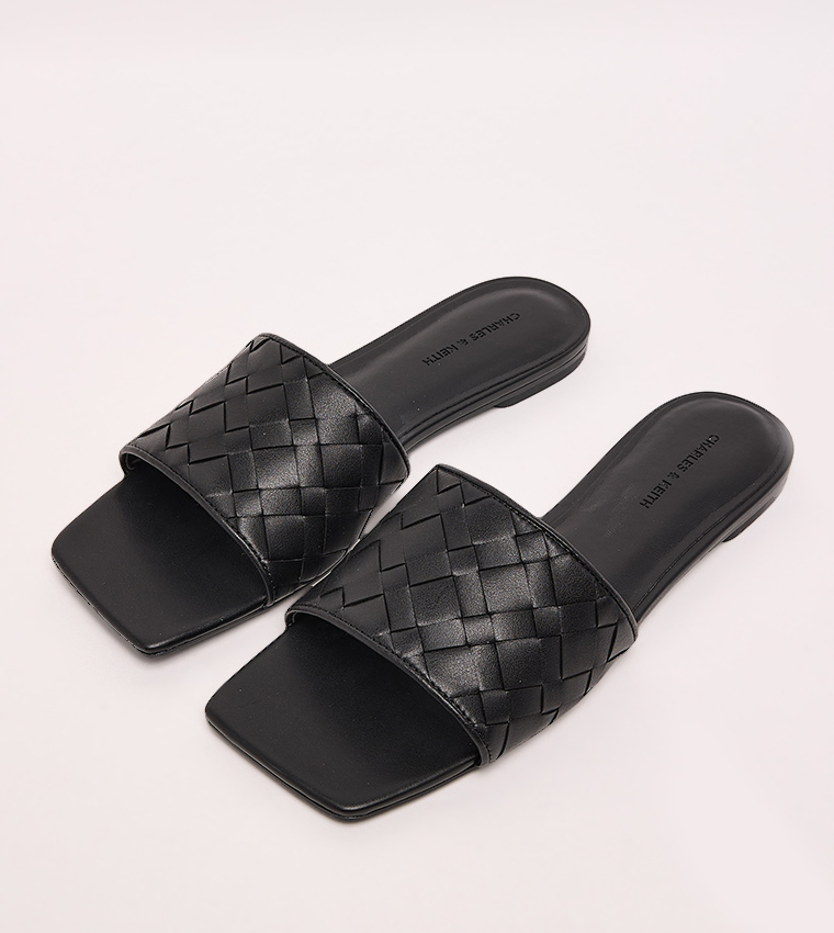 Woven Strap Flat Sandals