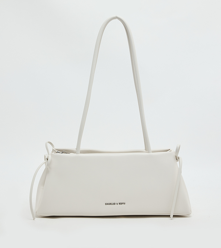 HAZEL Bow Elongated Trapeze Shoulder Bag