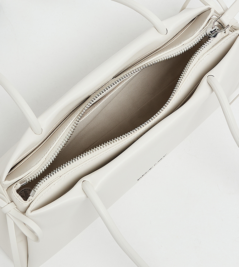 HAZEL Bow Elongated Trapeze Shoulder Bag