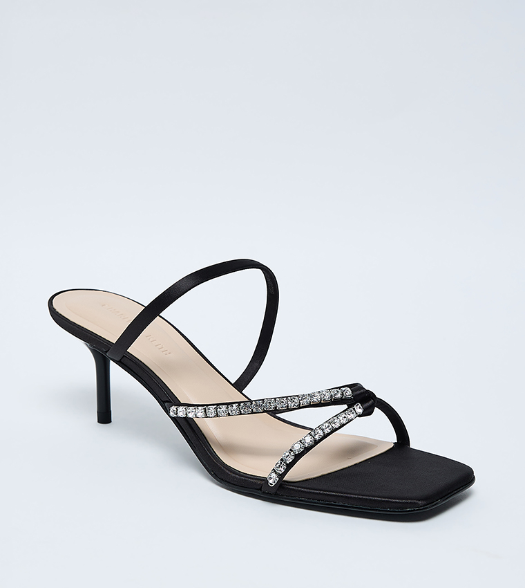 Embellished Strappy Heeled Sandals