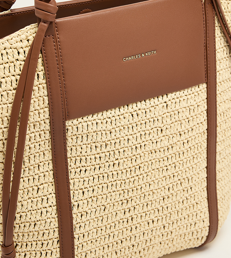 SHALIA Raffia Tote Bag