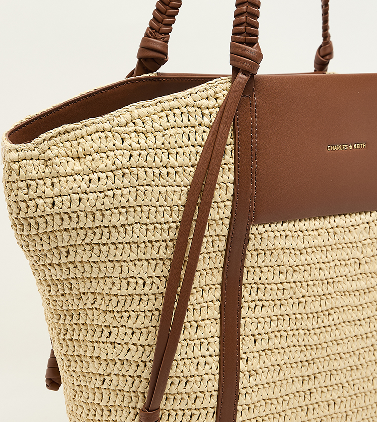 SHALIA Raffia Tote Bag