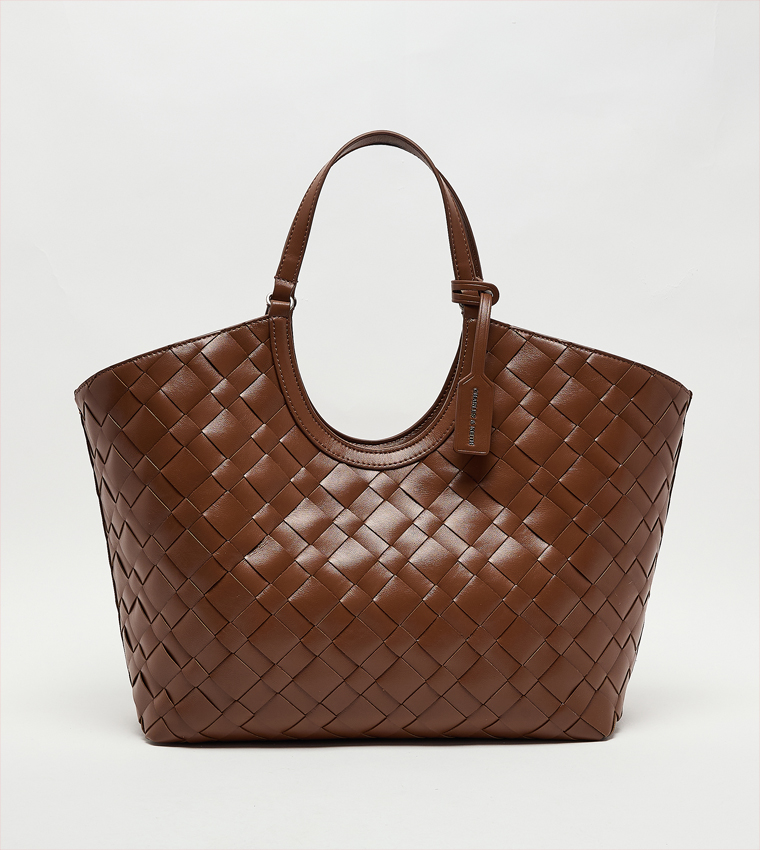 IVETTE Basket Weave Tote Bag Set