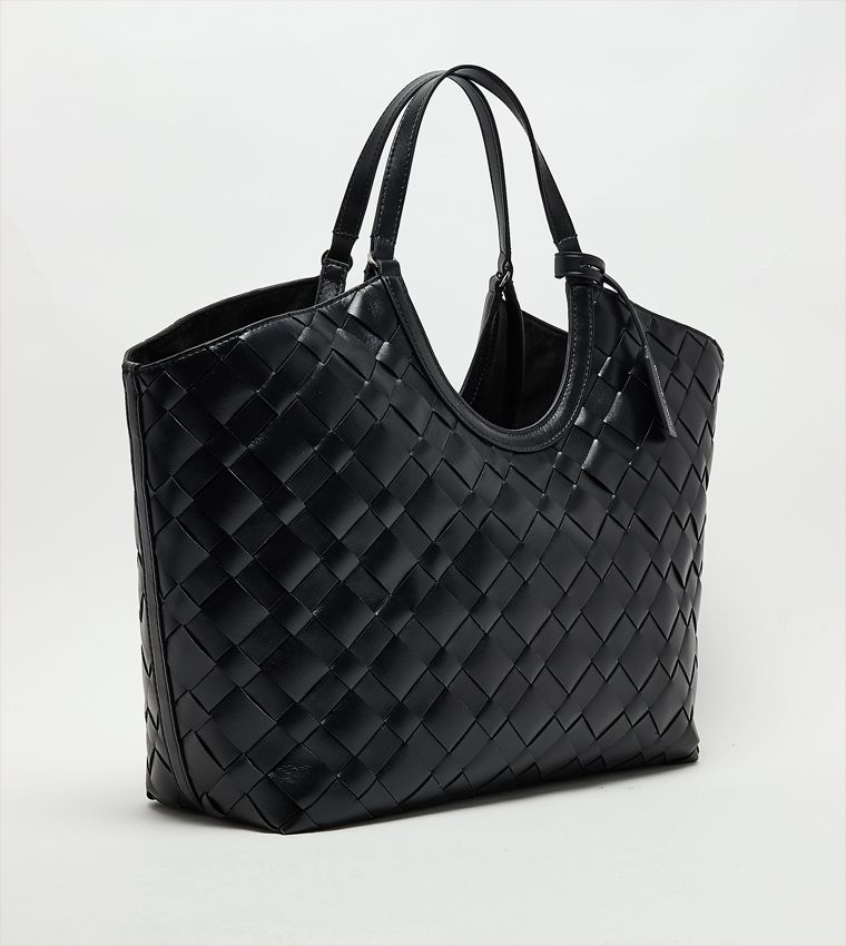 حقيبة توت إيفيت مضفرة مع باوتش