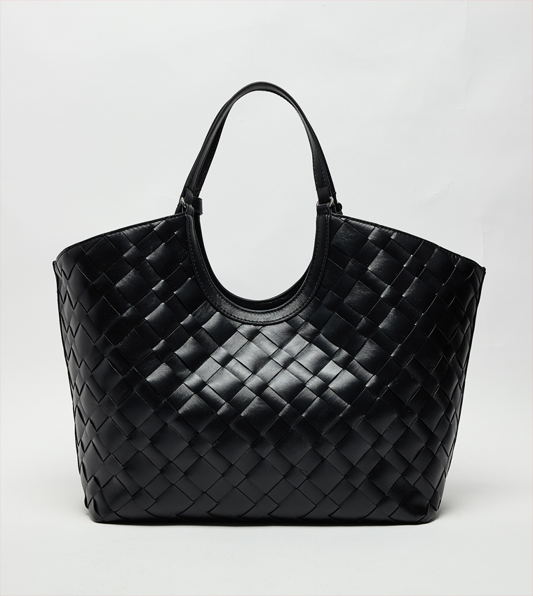 حقيبة توت إيفيت مضفرة مع باوتش