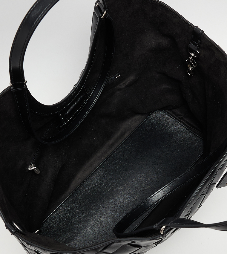 حقيبة توت إيفيت مضفرة مع باوتش