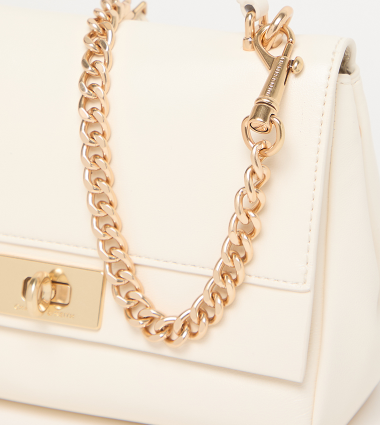 Charles & Keith  Handheld Bags - Cream Handheld Bags