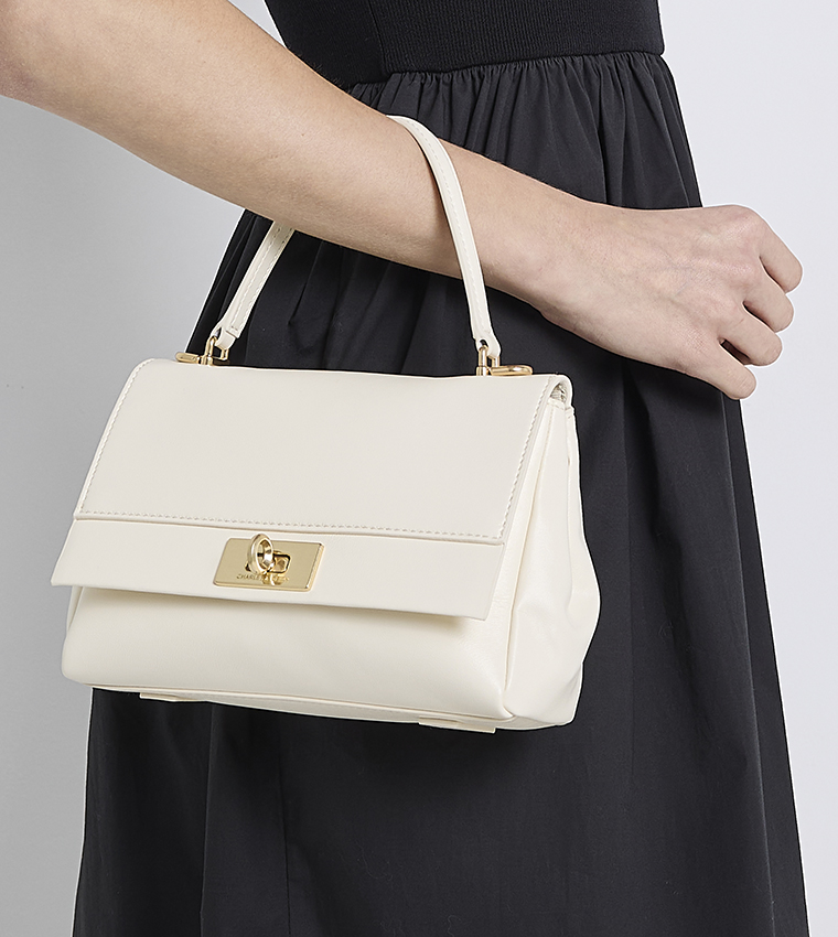 Charles & Keith  Handheld Bags - Cream Handheld Bags
