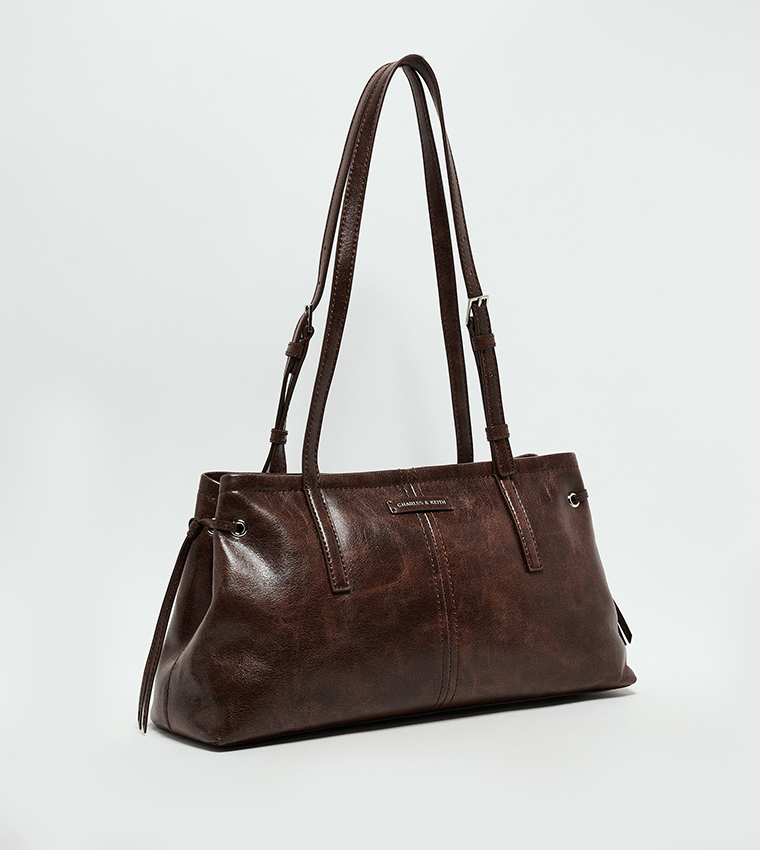 NOANE Elongated Handle Shoulder Bag