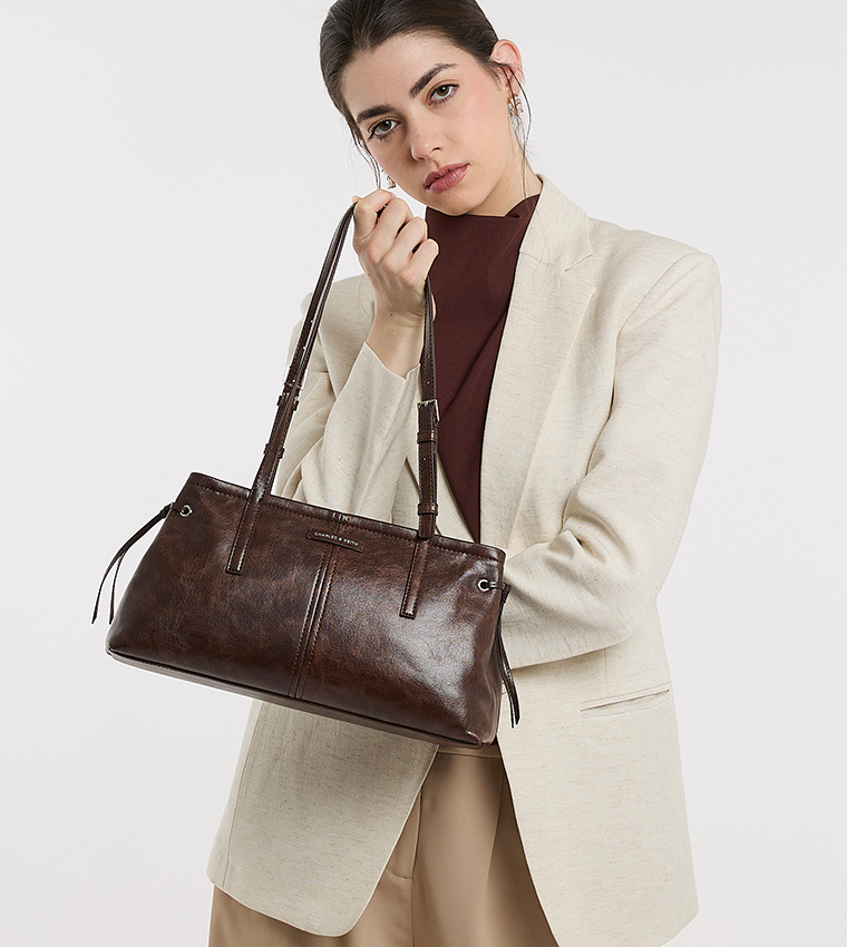 NOANE Elongated Handle Shoulder Bag