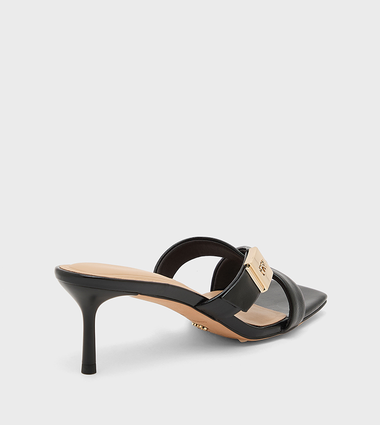 CODY Solid Crossover Strap Heeled Sandals
