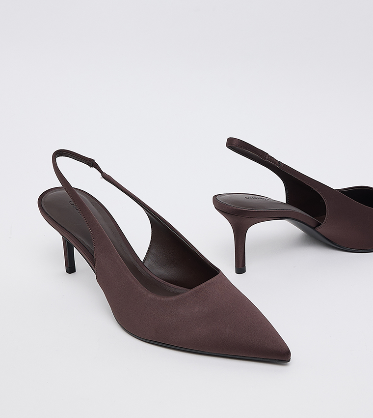 KAIA Solid Pointed Toe Slingback Pumps 