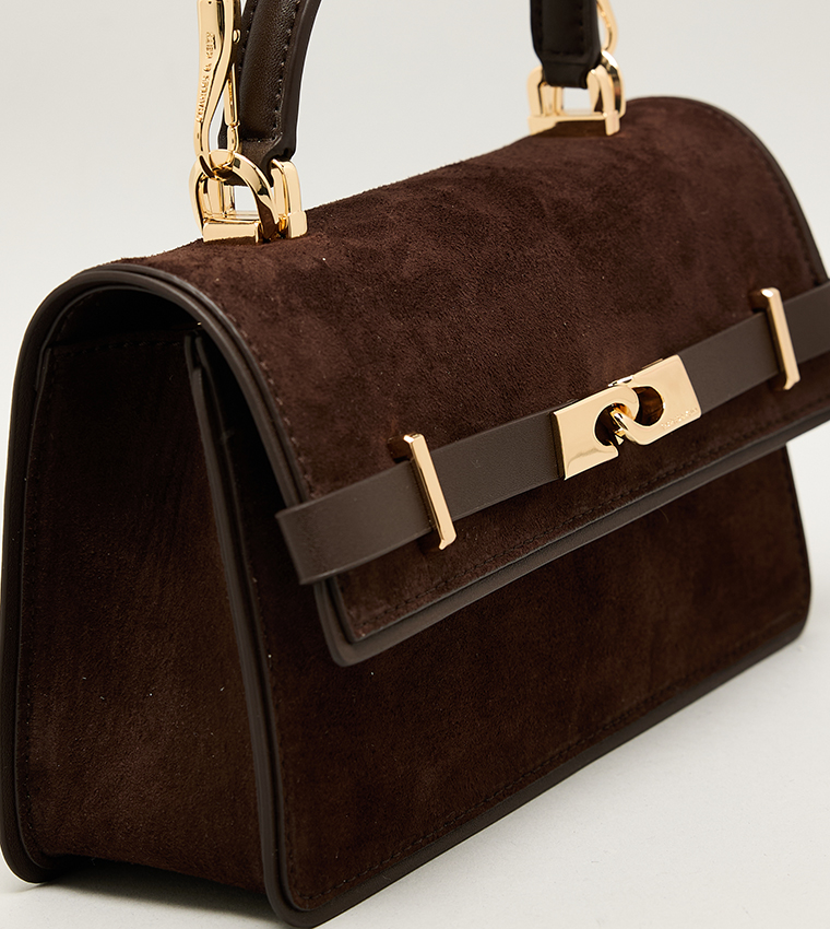 شنطة يد شامواه معاد تدويره بحزام 