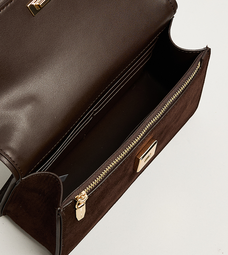 شنطة يد شامواه معاد تدويره بحزام 