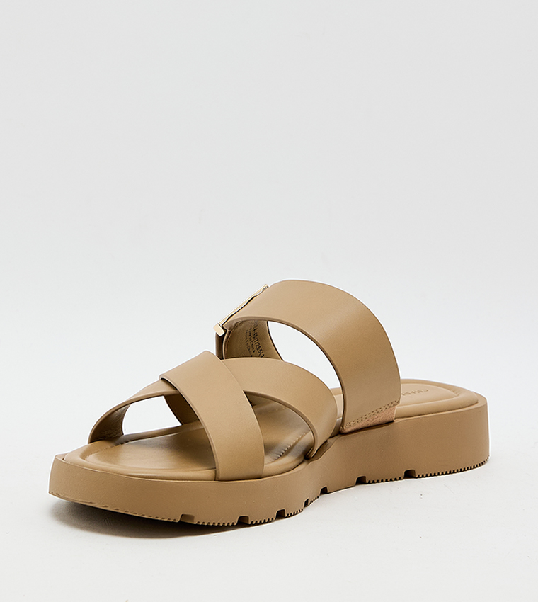 Crossover Strap Platform Sandals